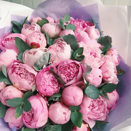 Красивые букеты пионов