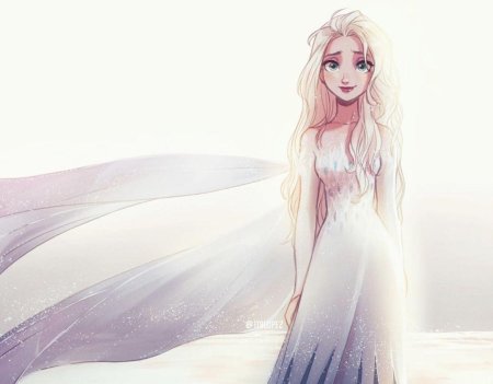 Elsa frozen в белом платье
