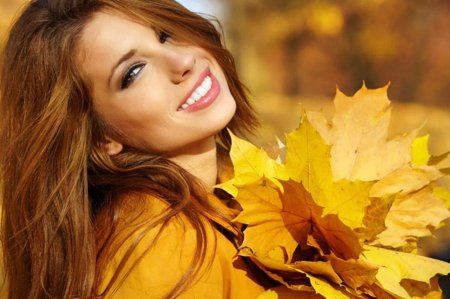 Девушки осенью