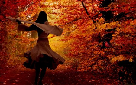 Женщина осень