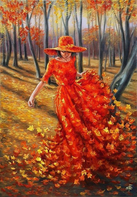 Осень женщина