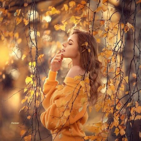 Осень женщина