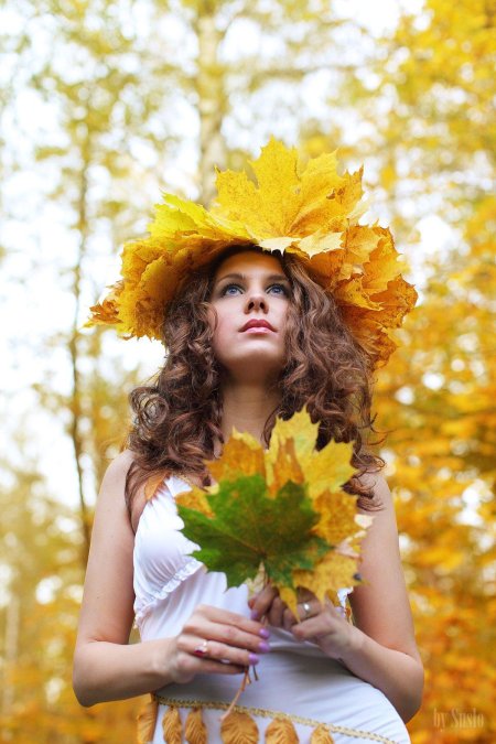 Осень женщина