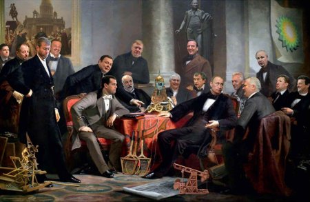 Групповой портрет художников общества «мир искусства»