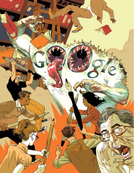 Иллюстрации в стиле гугл