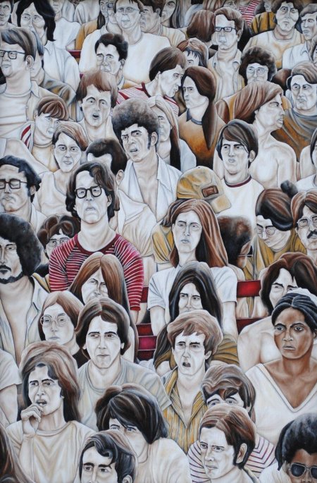 Толпа людей живопись