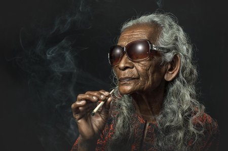 Бабушка с сигарой