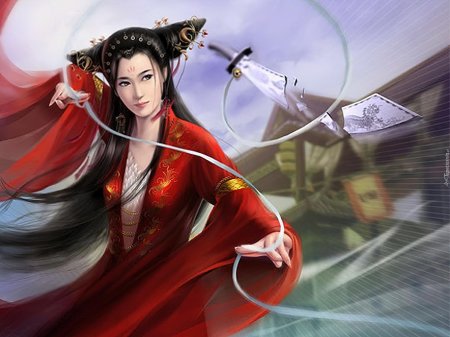 Китайская живопись люди ханьфу