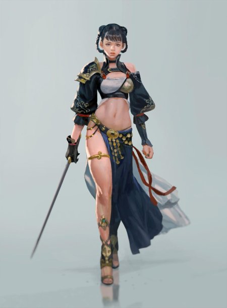 Концепт арт девушка воительница