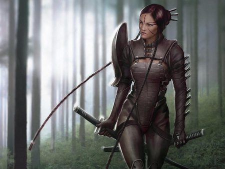 Девушки самураи в шлеме