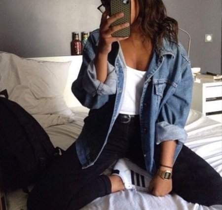 Джинсовая куртка повседневная