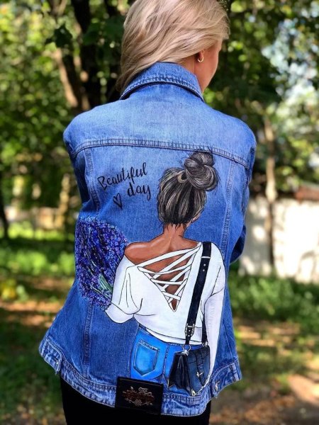 Роспись джинсовой куртки