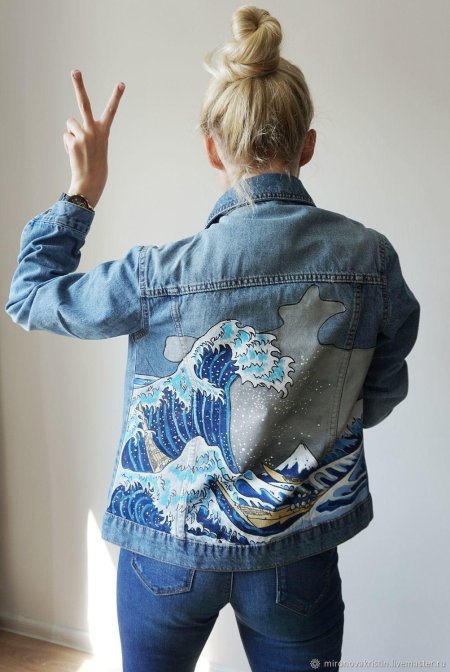 Рисунок на джинсовой куртке