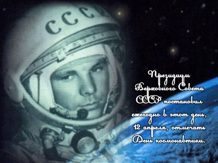 День космонавтики апреля