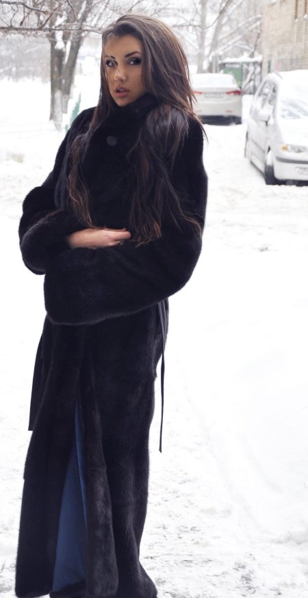 Норковая шуба длинная