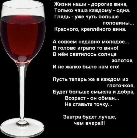 Бокал вина красного