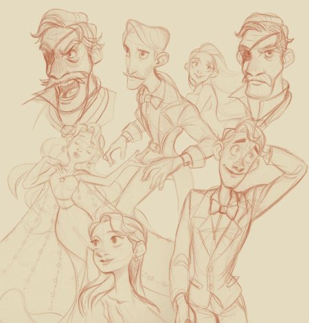 Герои дисней скетч