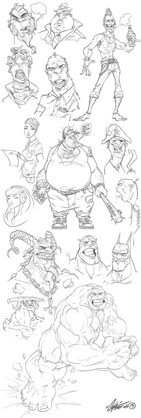 Скетчи игровых персонажей