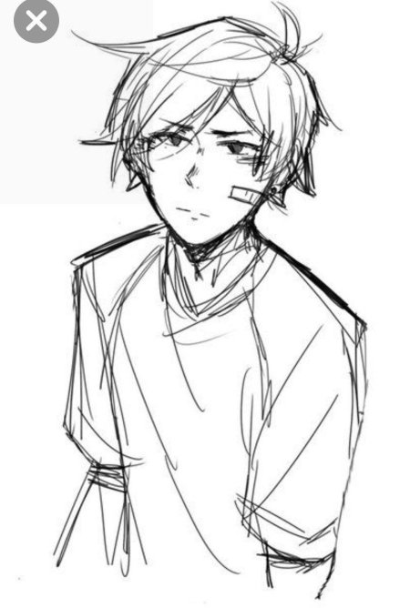 Скетчи аниме парней