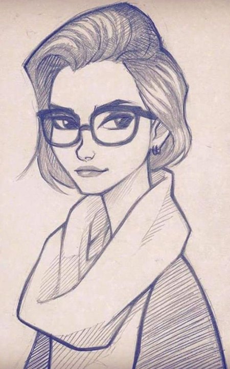 Девушка рисунок карандашом