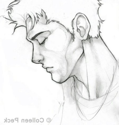 Рисунки парней карандашом