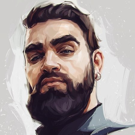 Мужчина с бородой арт