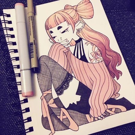 Рисунки для срисовки в скетчбук стиле