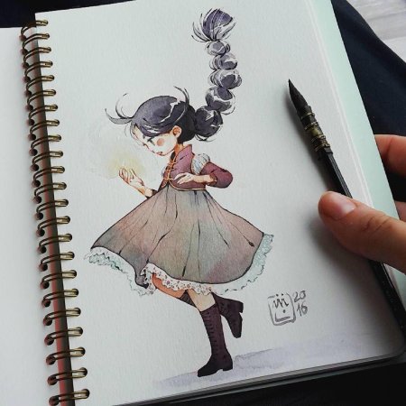 Рисунки для срисовки в скетчбук стиле