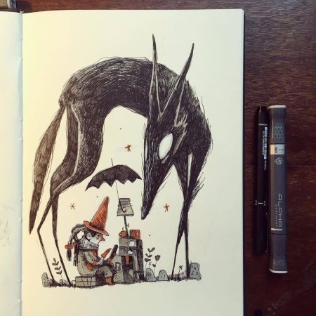 Необычные рисунки в скетчбук