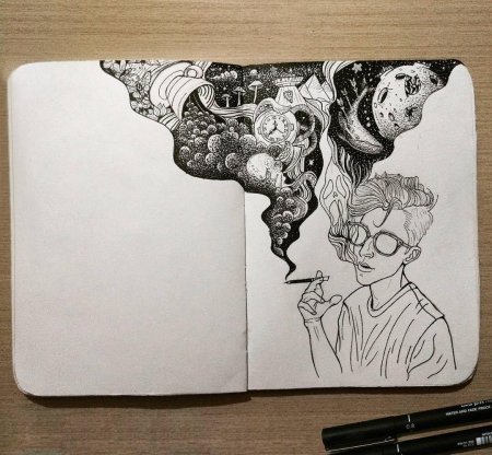 Крутые рисунки в скетчбук