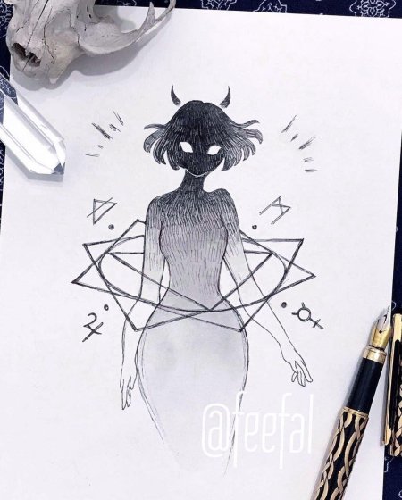 Страшные рисунки для скетчбука