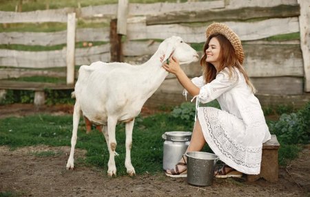 Девушки и козы