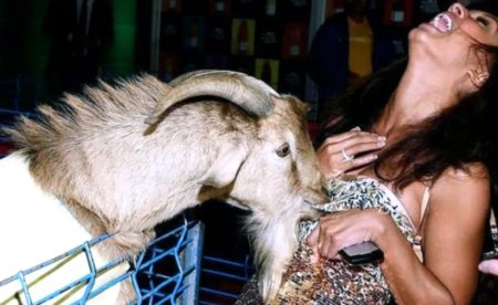 Девушка с козлом