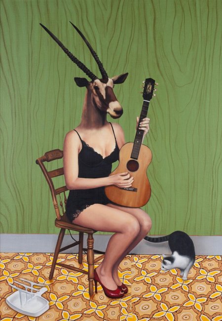 Девушка с козочкой