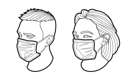 Маска медицинская рисунок