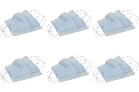 Маска медицинская трехслойная одноразовая