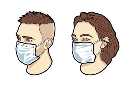 Маска медицинская рисунок