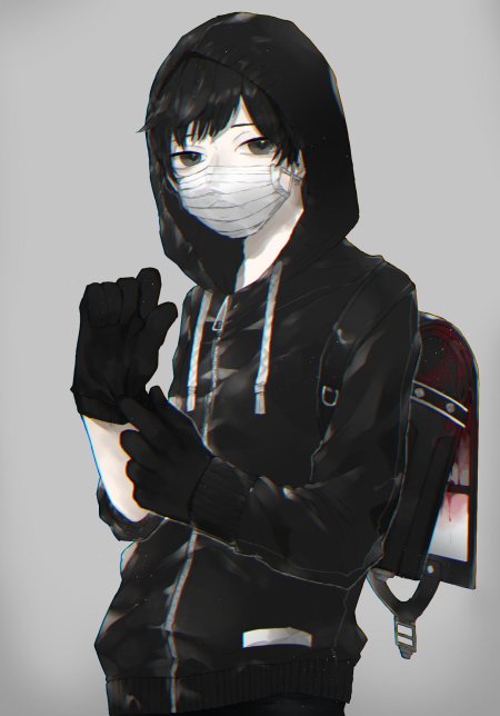 Парень в маске арт