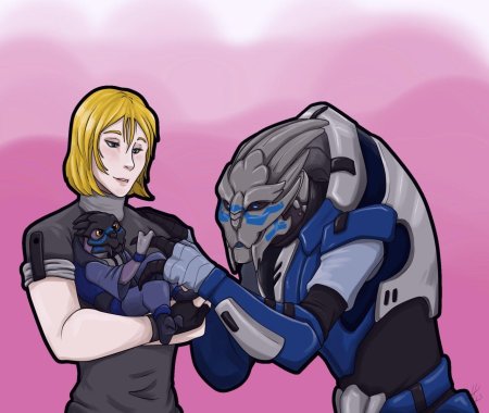 Масс эффект шепард и гаррус