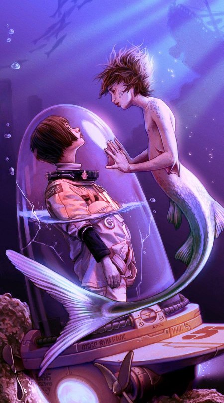 Русал и девушка