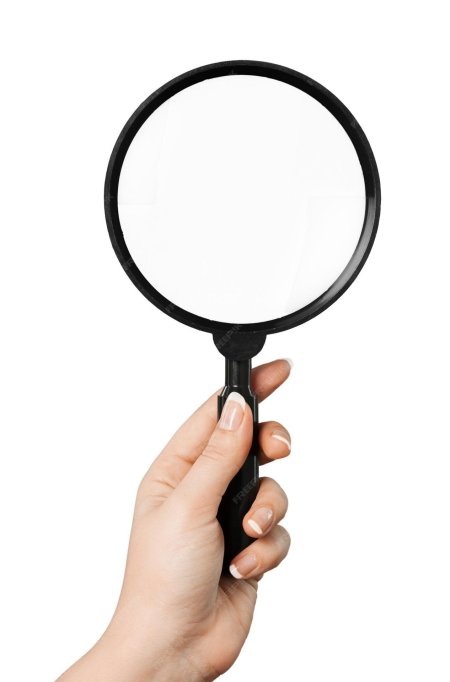 Лупа на прозрачном фоне