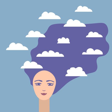 Человек с облачком мыслей