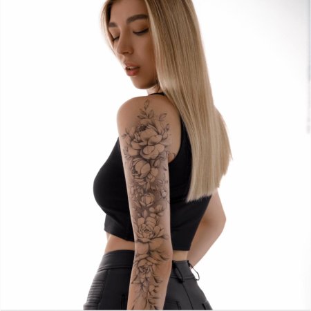 Тату женские рукав