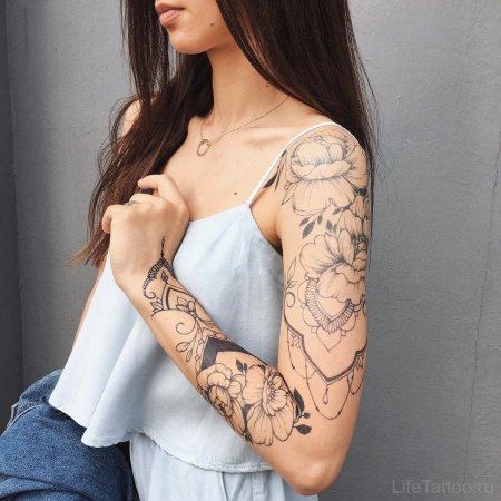 Рукав женский тату