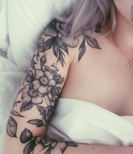 Рукав тату для девушек