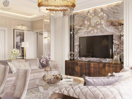 Гостиная неоклассика и арт деко