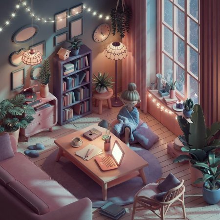 Комната интерьер