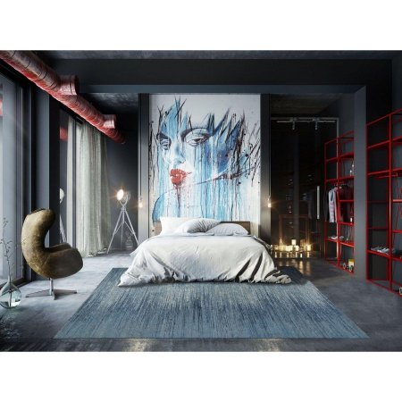 Спальня в стиле лофт рендер