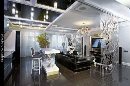 Кухня гостиная в стиле арт деко