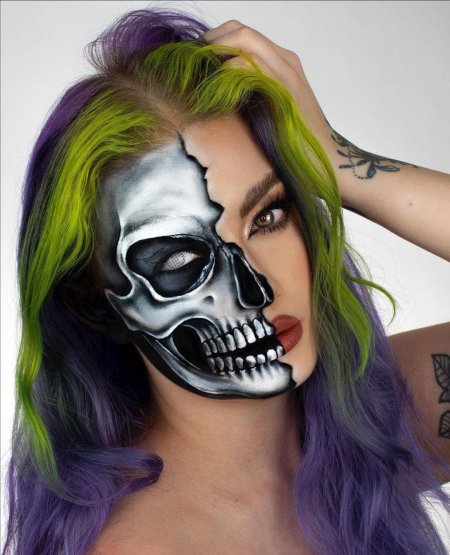 Макияж на хэллоуин страшные